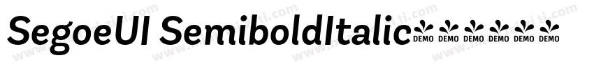 SegoeUI SemiboldItalic字体转换
